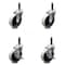 Service Caster 4 Inch Thermoplastic Wheel 3/4 Inch Expanding Stem Caster Set with 2 Brakes SCC-EX05S410-TPRS-34-2-SLB-2 - alternate 1
